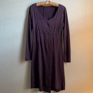 Horny Toad Bellflower dark plum knit dress, size Small